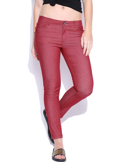 

United Colors of Benetton Red Slim Stretchable Jeans
