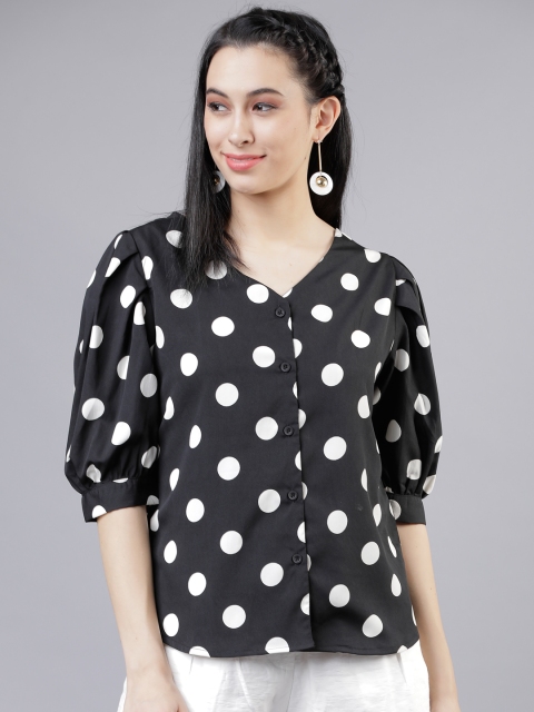 

Tokyo Talkies Women Black Printed Top
