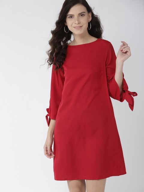 

Mast & Harbour Women Red Solid A-Line Dress