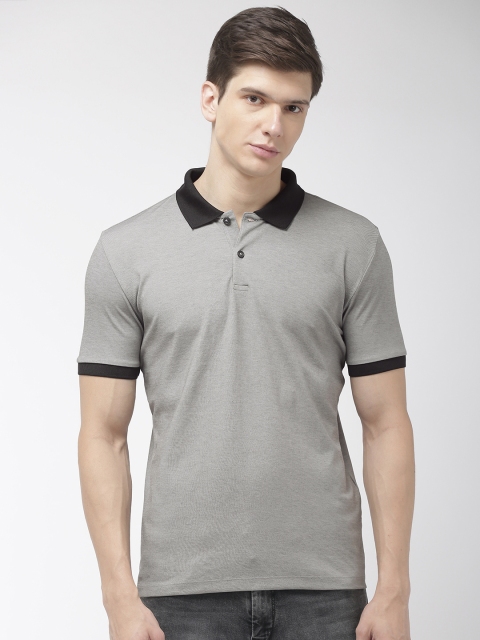 

Celio Men Grey Solid Polo T-shirt
