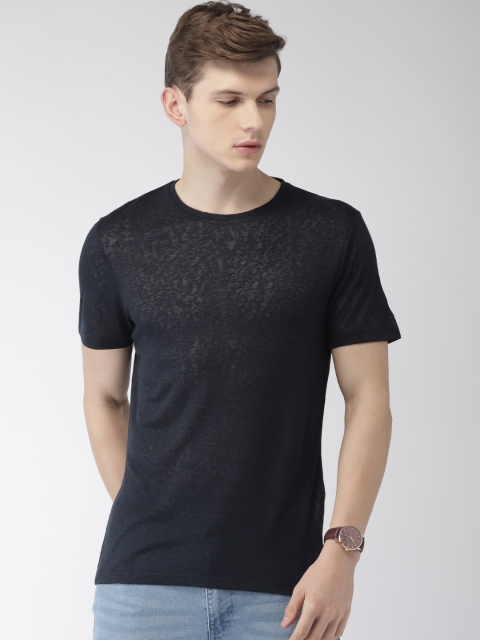 

Celio Men Navy Solid Round Neck T-shirt, Navy blue
