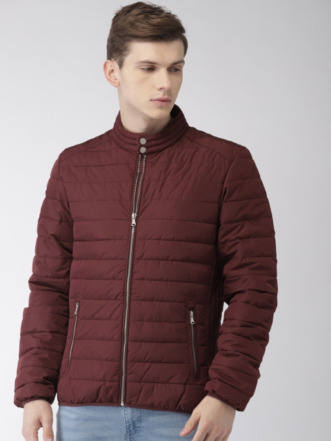 

Celio Men Maroon Solid Puffer Jacket
