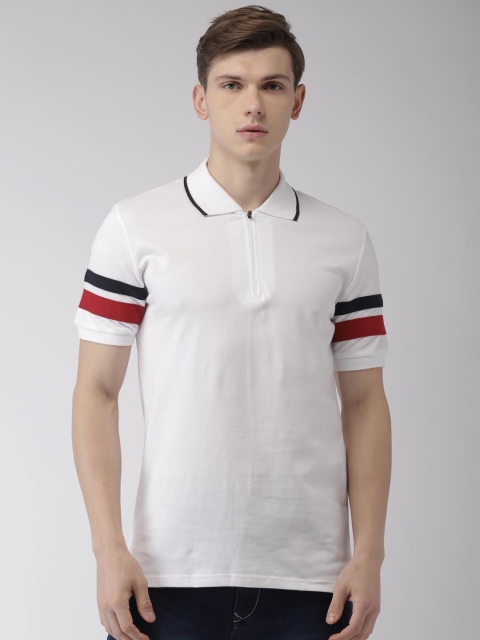 

Celio Men White Solid Polo Collar T-shirt