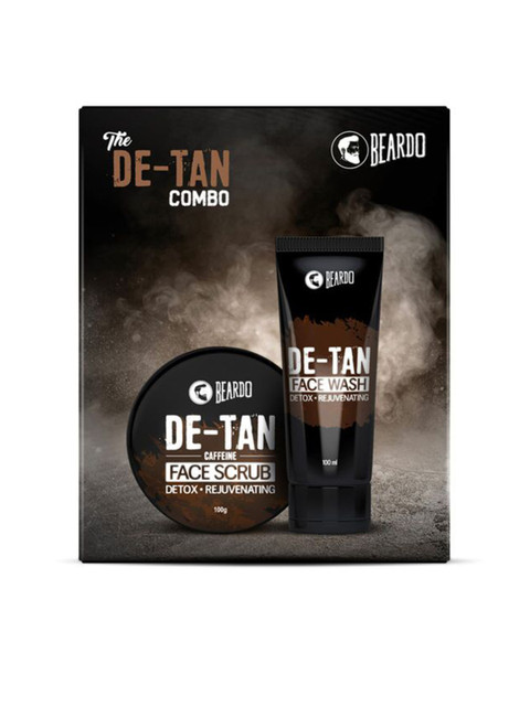

BEARDO Men Set of De-Tan Face Wash & Face Scrub, Black