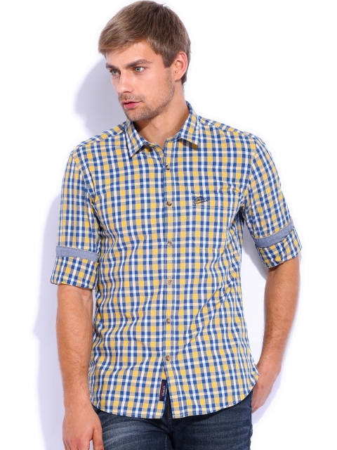 

U.S. Polo Assn. Denim Co. Yellow & Blue Checked Shirt