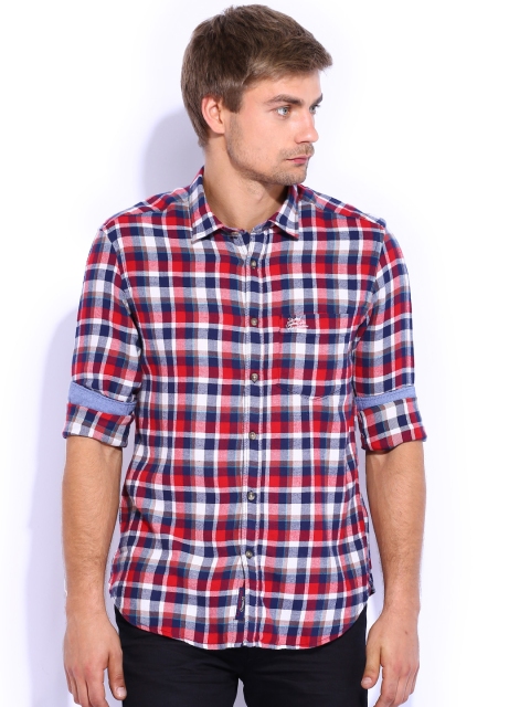 

U.S. Polo Assn. Denim Co. White & Red Checked Tailored Fit Shirt