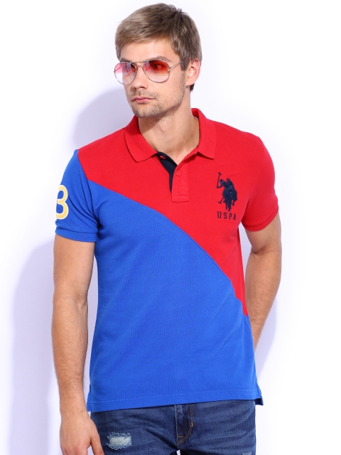 

U.S. Polo Assn. Blue & Red Polo T-shirt
