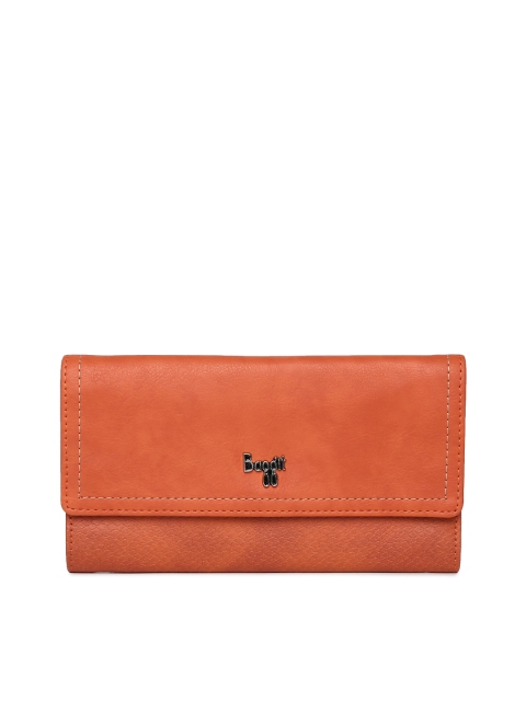 

Baggit Women Orange Solid Three Fold Wallet