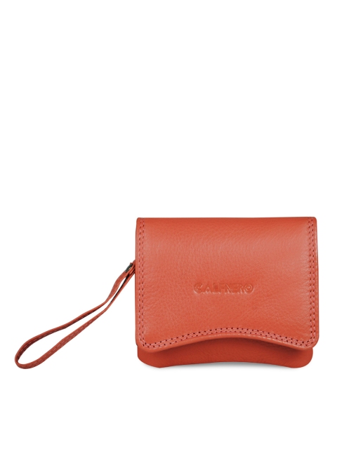 

CALFNERO Women Rose Solid Leather Two Fold Wallet