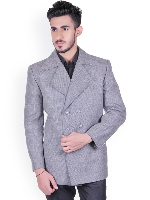 

Shaftesbury London Grey Double-Breasted Woollen Blazer