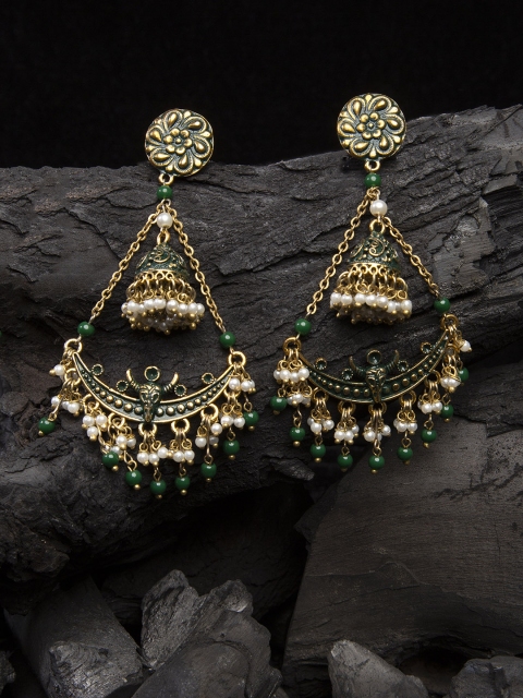 

AKS Gold-Toned Contemporary Drop Earrings