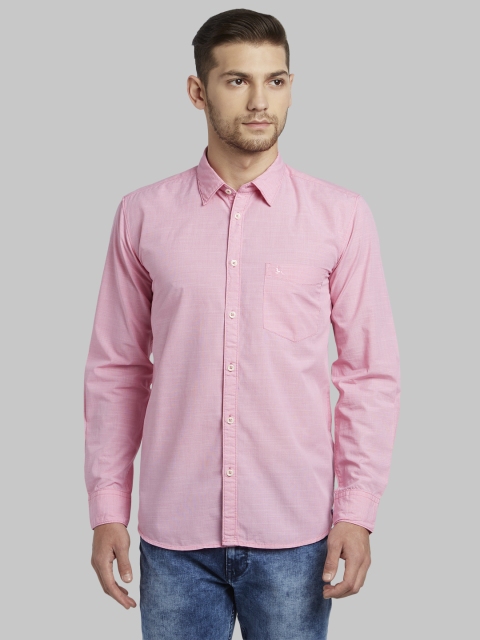 

Parx Men Pink Slim Fit Solid Casual Shirt
