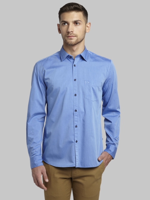 

Parx Men Blue Slim Fit Solid Casual Shirt