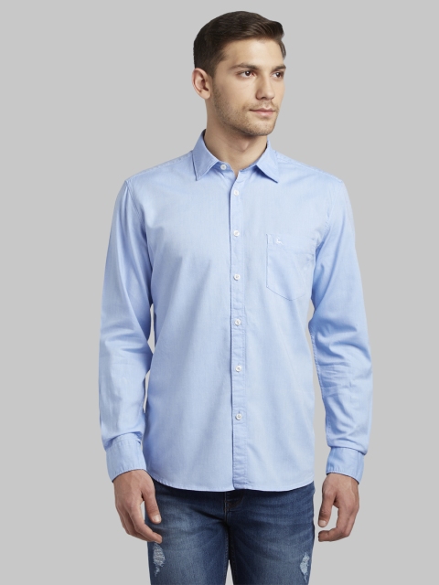 

Parx Men Blue Slim Fit Solid Casual Shirt