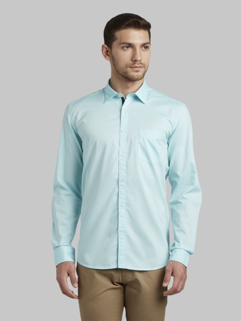 

Parx Men Sea Green Slim Fit Solid Casual Shirt