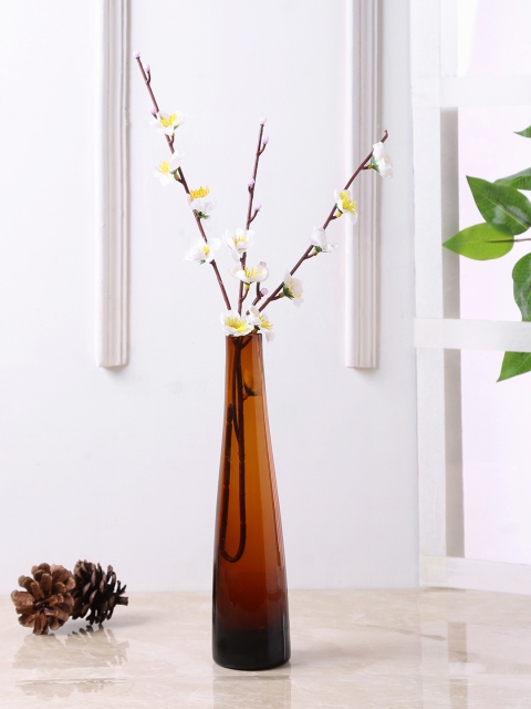 

TAYHAA Brown Glass Flower Vase