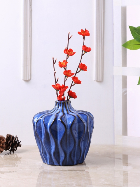 

TAYHAA Blue Ceramic Flower Vase