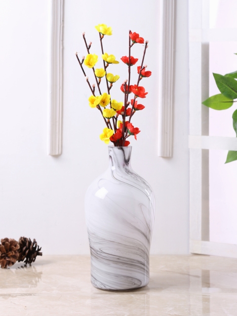 

TAYHAA White Glass Flower Vase