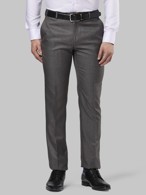 

Raymond Men Grey Slim Fit Solid Formal Trousers