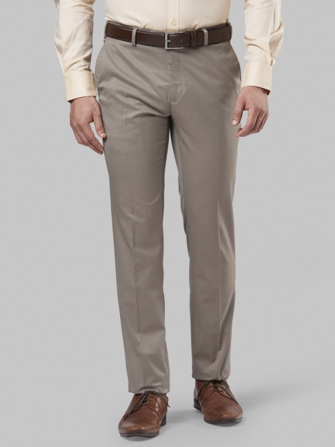 

Raymond Men Brown Slim Fit Solid Formal Trousers