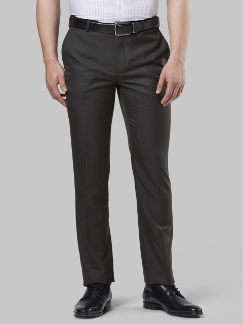 

Raymond Men Brown Slim Fit Solid Formal Trousers