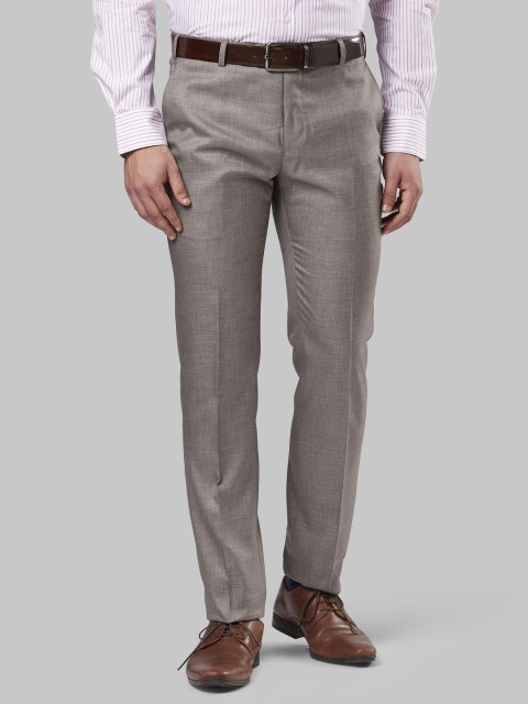 

Raymond Men Brown Slim Fit Solid Formal Trousers