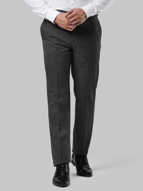 

Raymond Men Green Regular Fit Solid Formal Trousers