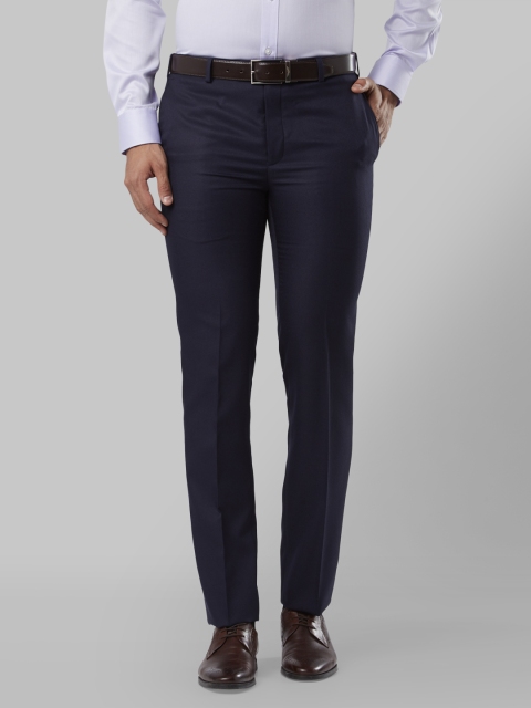 

Raymond Men Navy Blue Slim Fit Solid Formal Trousers