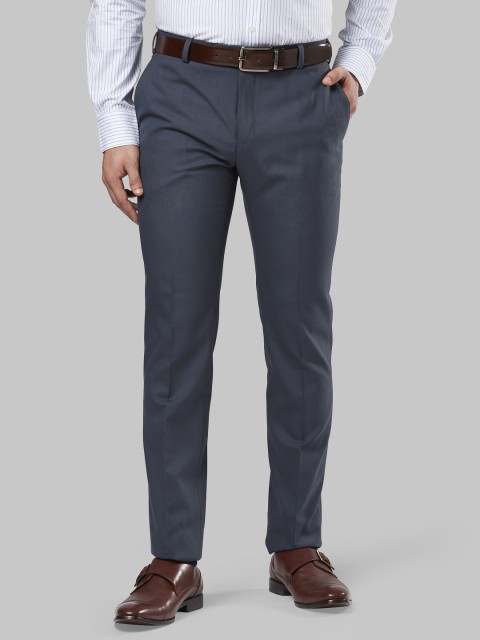 

Raymond Men Navy Blue Slim Fit Solid Formal Trousers