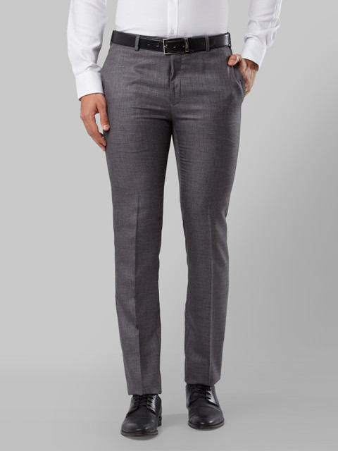 

Raymond Men Grey Slim Fit Solid Formal Trousers