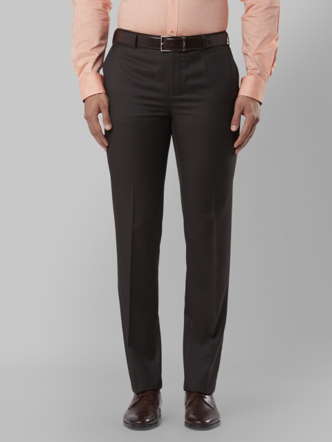 

Raymond Men Brown Slim Fit Solid Formal Trousers