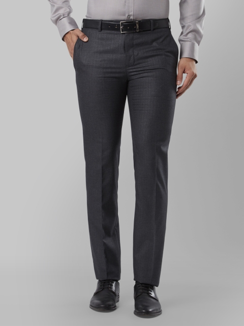 

Raymond Men Grey Slim Fit Solid Formal Trousers
