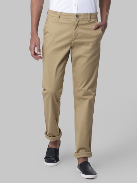 

Raymond Men Khaki Regular Fit Solid Regular Trousers