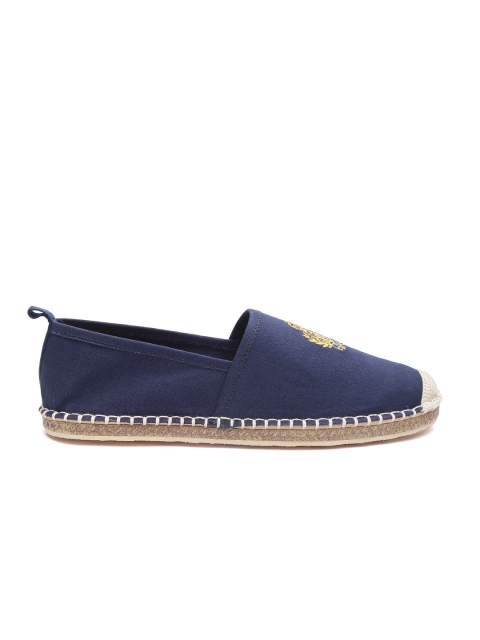 

Polo Ralph Lauren Men Navy Blue Solid Espadrilles with Embroidered Detail
