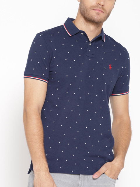 

Polo Ralph Lauren Custom Slim Stars Mesh Polo, Navy blue
