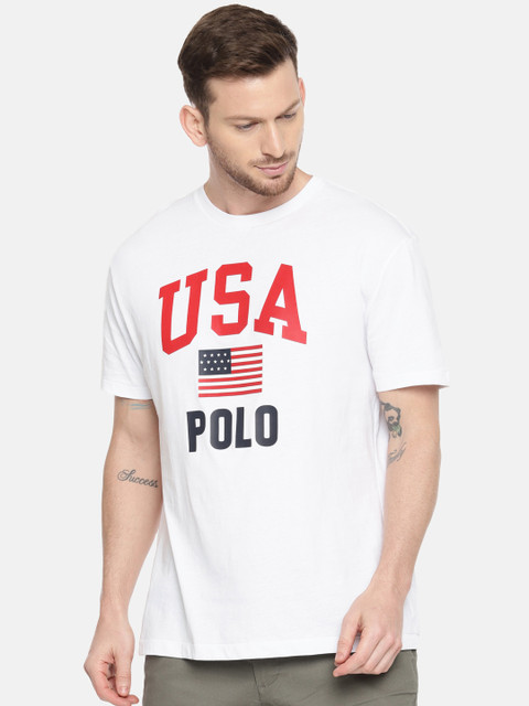 

Polo Ralph Lauren Men White Classic Fit Printed Round Neck T-shirt