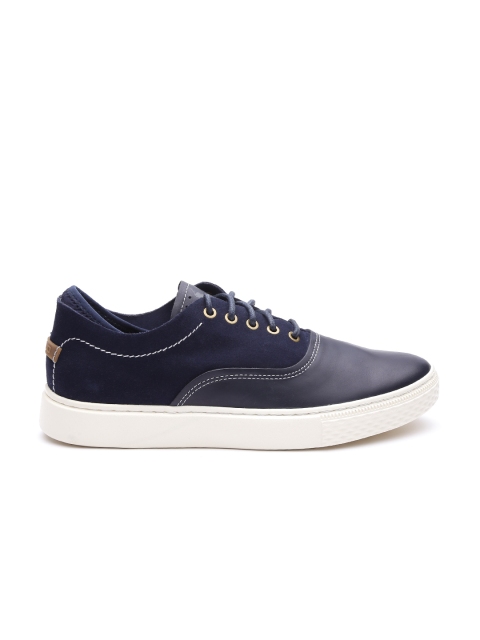 

Polo Ralph Lauren Men Navy Blue Leather Solid Sneakers