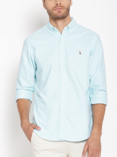 

Polo Ralph Lauren Men Blue Slim Fit Solid Casual Shirt