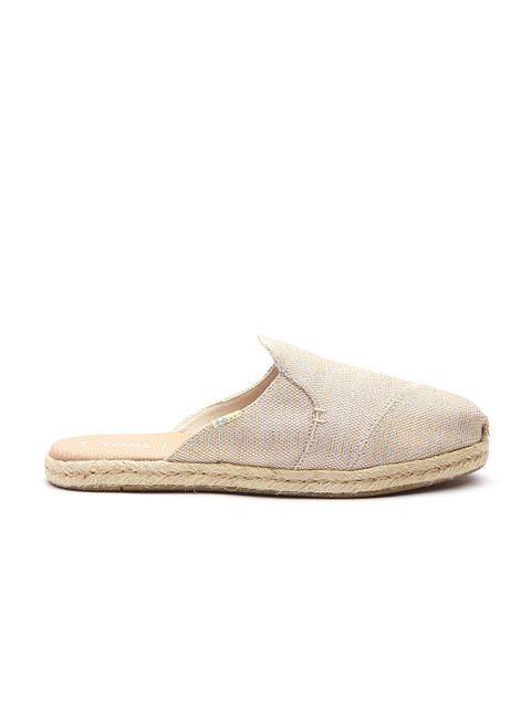 

TOMS Women Beige Solid Espadrilles Mules