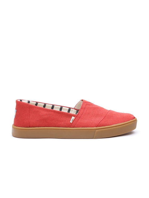

TOMS Men Red Slip-On Sneakers
