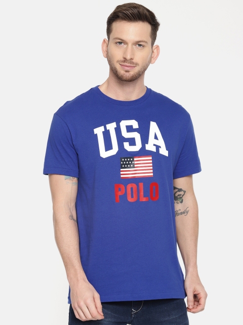 

Polo Ralph Lauren Men Blue Printed Round Neck T-shirt