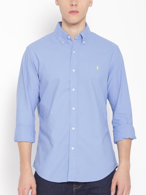 

Polo Ralph Lauren Men Blue Slim Fit Solid Casual Shirt