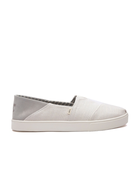 

TOMS Men Grey Solid Slip-On Sneakers