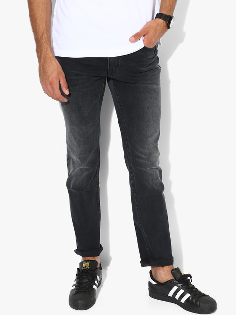 

Calvin Klein Jeans Men Charcoal Grey Skinny Fit Mid-Rise Clean Look Stretchable Jeans