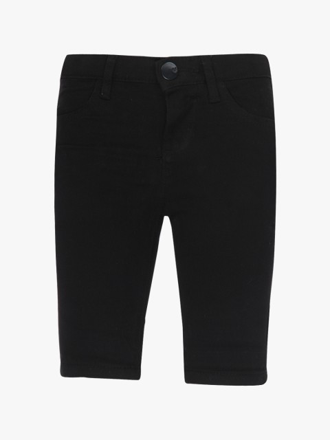 

The Childrens Place Girls Black Solid Regular Fit Shorts