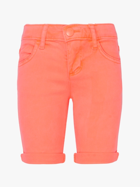 

The Childrens Place Girls Coral Pink Solid Regular Fit Regular Shorts