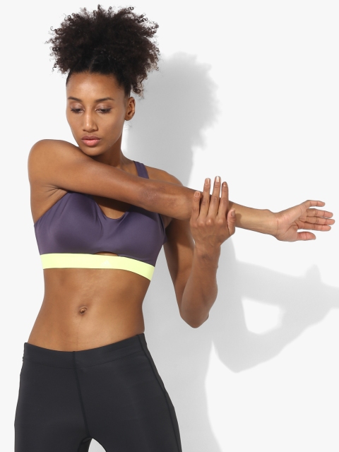 

Purple Solid Non-Wired Non Padded Support Bra