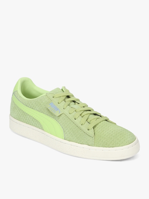 

Puma Unisex Classic Perforation Yellow Casual Sneakers, Green