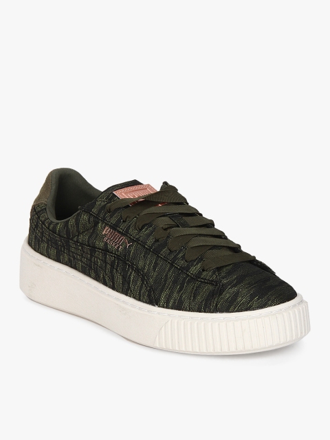 

Puma Women Basket Platform Vr Olive Sneakers