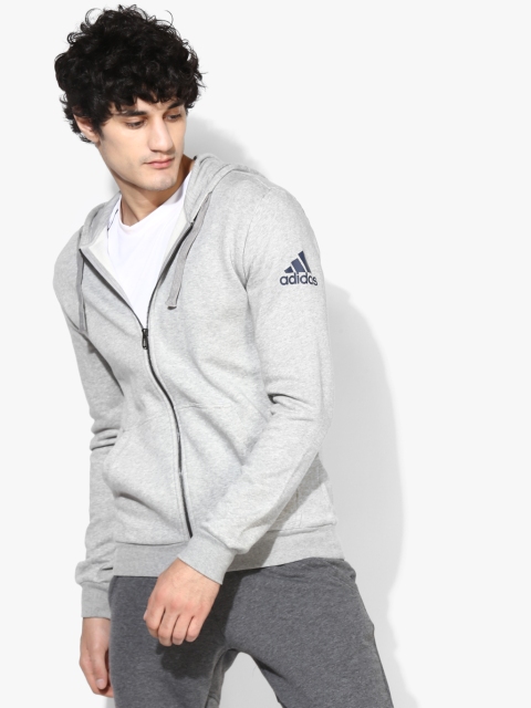 

Grey Self Design Hoodie